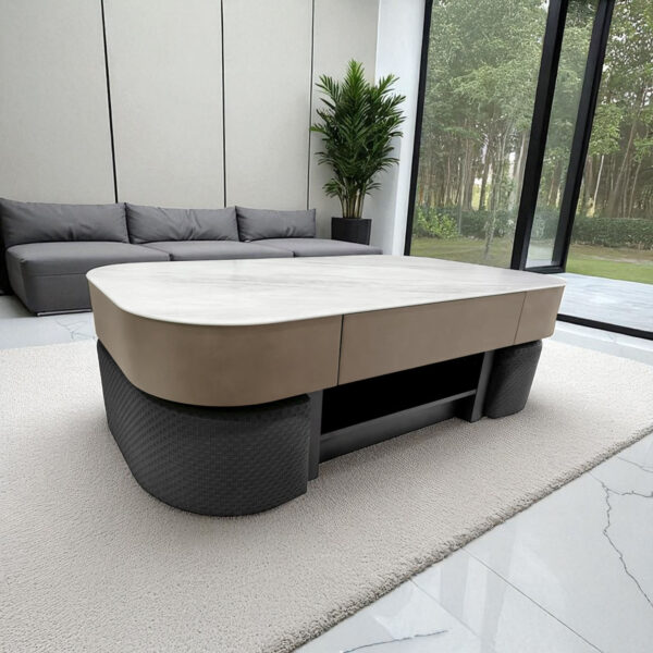 KL-2410 (1) The Attic Victoria Coffee Table Set with 2 stools