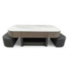 KL-2410 (7) The Attic Victoria Coffee Table Set with 2 stools
