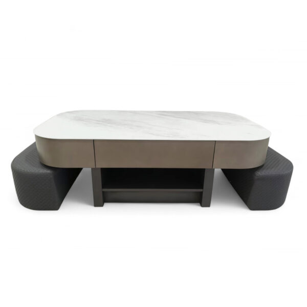 KL-2410 (7) The Attic Victoria Coffee Table Set with 2 stools