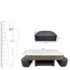 KL-2410 (9) The Attic Victoria Coffee Table Set with 2 stools