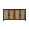 The Attic California Sideboard|Multipurpose Cabinet for Kitchen and Living Room Storage|Crockery Storage|Solid Sheesham Wood|Cane Cabinet|Honey Matte Finish