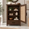 KL-1941C (4) The Attic Sheesham Mini Glazed Bookcase |Walnut Matte Finish