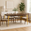 The Attic Meubles Dining Table Walnut, Solid Wood dining table for 6 & 8