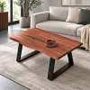 The Attic Live Edge Coffee Table, Honey Matte Finish