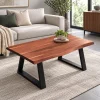 The Attic Live Edge Coffee Table, Honey Matte Finish