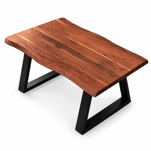 The Attic Live Edge Coffee Table, Honey Matte Finish