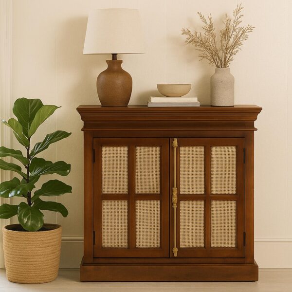 KL-2284HC (1) The Attic Oregon Sideboard Small Honey cane,Honey Matte Finish