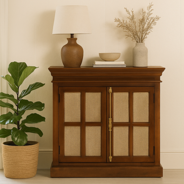 KL-2284HC (1) The Attic Oregon Sideboard Small Honey cane,Honey Matte Finish