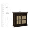 The Attic Oregon Sideboard Small Walnut cane,Walnut Matte Finish