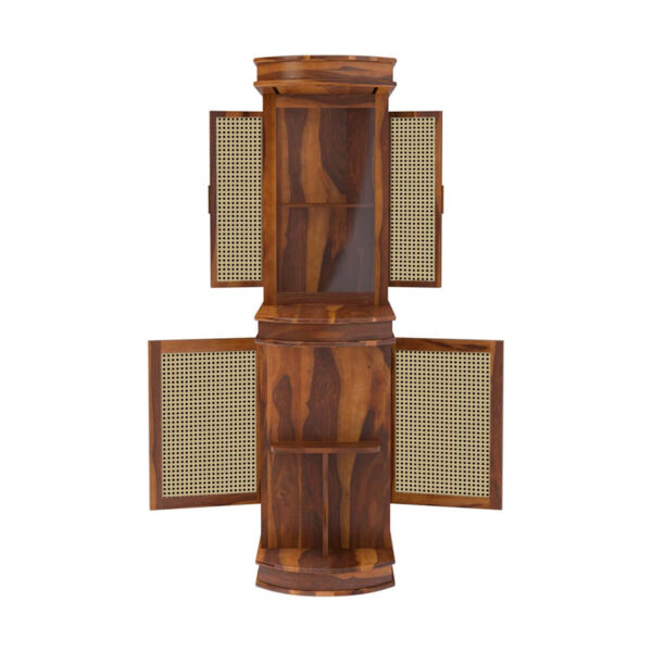 The Attic Jaigarh Bar Cabinet|Honey Finish