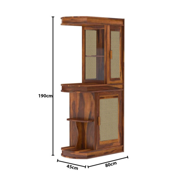 The Attic Jaigarh Bar Cabinet|Honey Finish