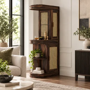 The Attic Jaigarh Bar Cabinet|Walnut Finish