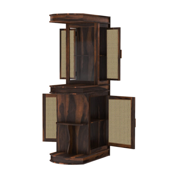 The Attic Jaigarh Bar Cabinet|Walnut Finish