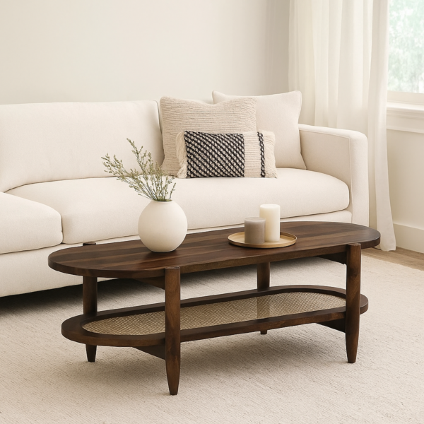 The Attic Memphis Coffee Table, Walnut Coffee Table