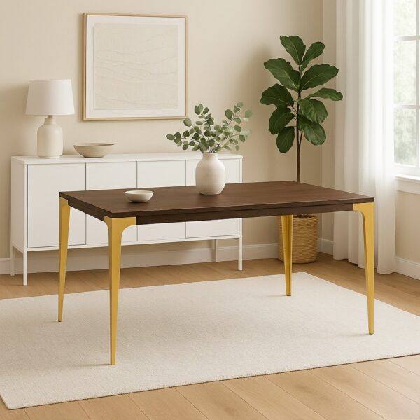 The Attic Meubles Dining Table Walnut, Solid Wood dining table for 6 & 8