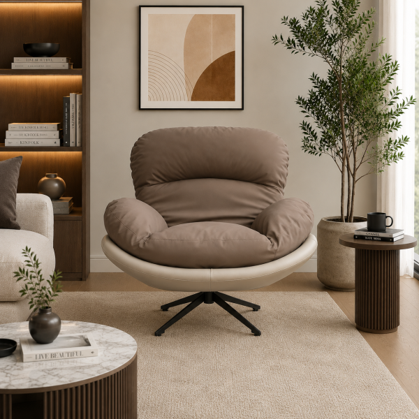 ChatGPT Image Jun 10, 2026, 06_21_36 PM The Attic Shella Lounge Chair, Brown, Caramel, Cream