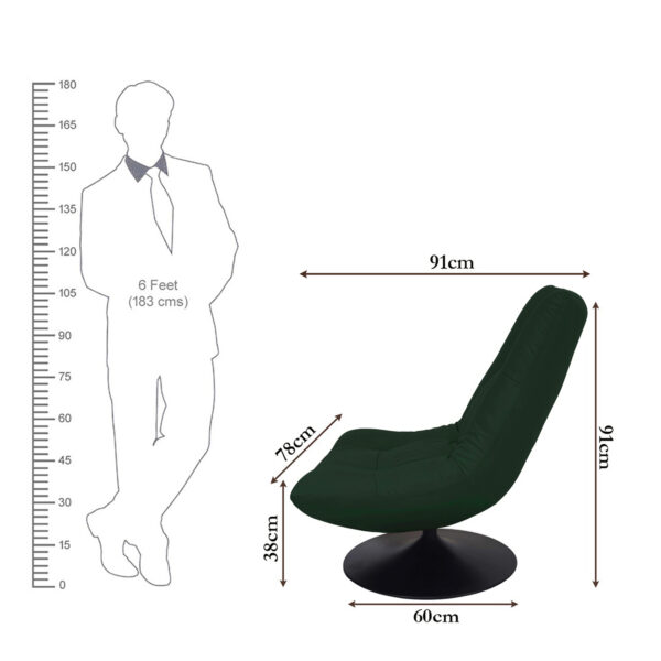 The Attic Chiron Lounge Chair, Royale Green