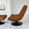 KL-2400B (2) The Attic Chiron Lounge Chair, Saddle Tan