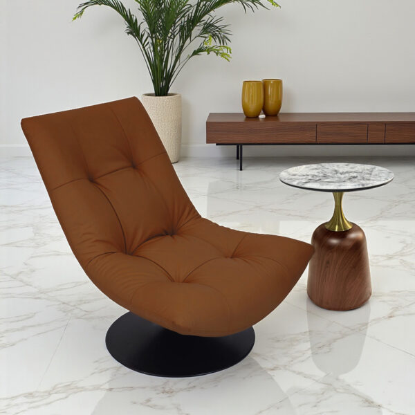 KL-2400B (3) The Attic Chiron Lounge Chair, Saddle Tan