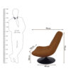 KL-2400B (8) The Attic Chiron Lounge Chair, Saddle Tan