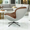 The Attic Shella Lounge Chair, Brown, Light Grey