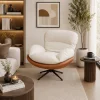 KL-2415C (1) The Attic Shella Lounge Chair,Brown, Peach, Beige