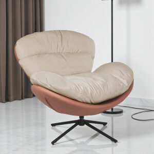 The Attic Shella Lounge Chair,Brown, Peach, Beige