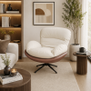 KL-2415C (2) The Attic Shella Lounge Chair,Brown, Peach, Beige