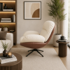 KL-2415C (3) The Attic Shella Lounge Chair,Brown, Peach, Beige