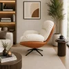 KL-2415C (3) The Attic Shella Lounge Chair,Brown, Peach, Beige