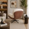 KL-2415C (4) The Attic Shella Lounge Chair,Brown, Peach, Beige