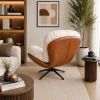KL-2415C (4) The Attic Shella Lounge Chair,Brown, Peach, Beige