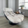KL-2416C (1) The Attic Nest Lounge Chair, Steel Grey & Ivory