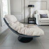 KL-2416C (2) The Attic Nest Lounge Chair, Steel Grey & Ivory