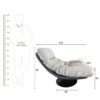 KL-2416C (8) The Attic Nest Lounge Chair, Steel Grey & Ivory
