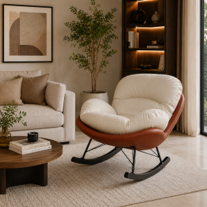 The Attic Rocksy Lounge chair,Peach, Beige