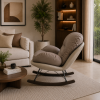 The Attic Rocksy Lounge chair,  Caramel brown & Cream