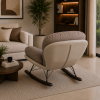The Attic Rocksy Lounge chair,  Caramel brown & Cream