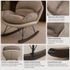 The Attic Rocksy Lounge chair,  Caramel brown & Cream
