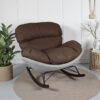 The Attic Rocksy Lounge chair,  Light Grey & Brown