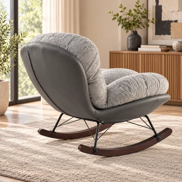 The Attic Rocksy Lounge chair,  Light Grey & Brown