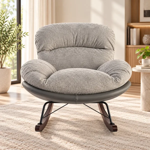 The Attic Rocksy Lounge chair,  Light Grey & Brown