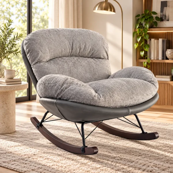 The Attic Rocksy Lounge chair,  Light Grey & Brown