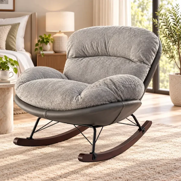 The Attic Rocksy Lounge chair,  Light Grey & Brown