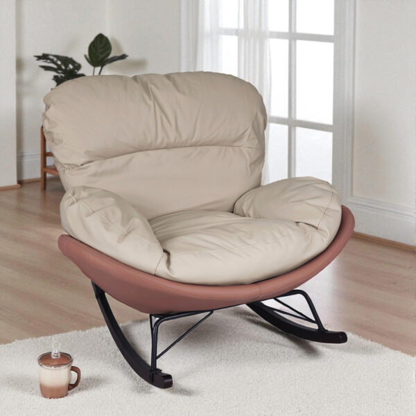 The Attic Rocksy Lounge chair,Peach, Beige