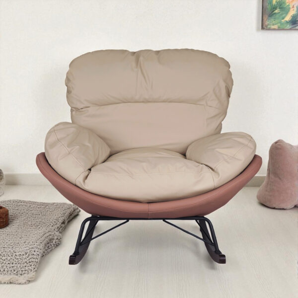 The Attic Rocksy Lounge chair,Peach, Beige
