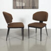 The Attic Milo Dining Chair, Dining set of 2 chair, Chocolate Finish