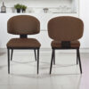 The Attic Milo Dining Chair, Dining set of 2 chair, Chocolate Finish