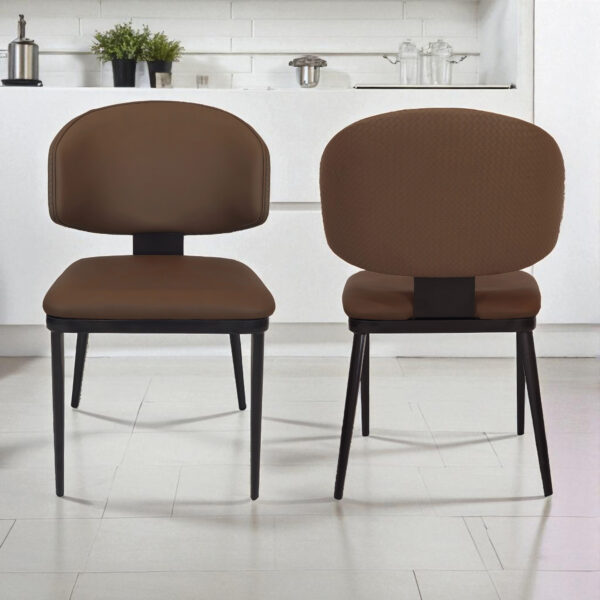 The Attic Milo Dining Chair, Dining set of 2 chair, Chocolate Finish