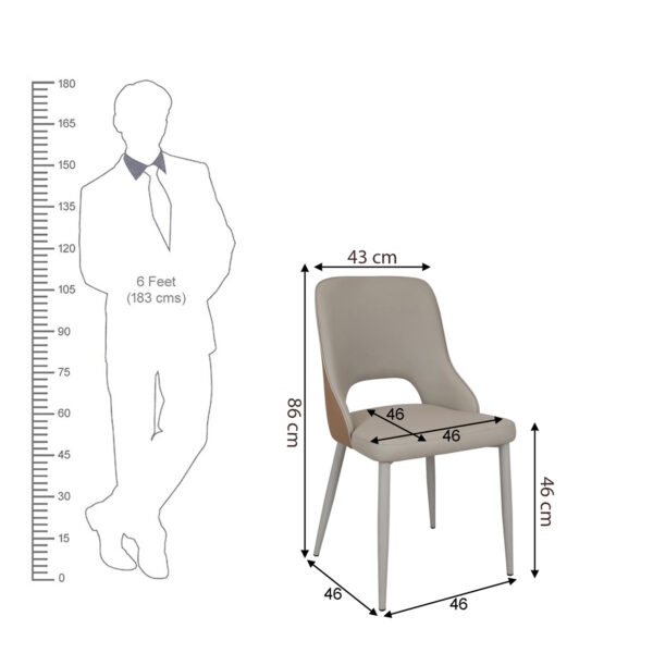 The Attic Biscotti Dining Chair, Dining set of 2 chair, Beige and Tan Finish